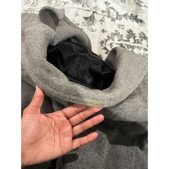 Vintage John Weitz by Casualcraft Mens Vintage Grey Wool Pea Coat Trench coat Si - Picture 10 of 11